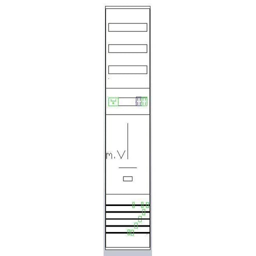ABN - Zählerfeld Zählerplatz Z19610D 3Pkt 1Z(44A)