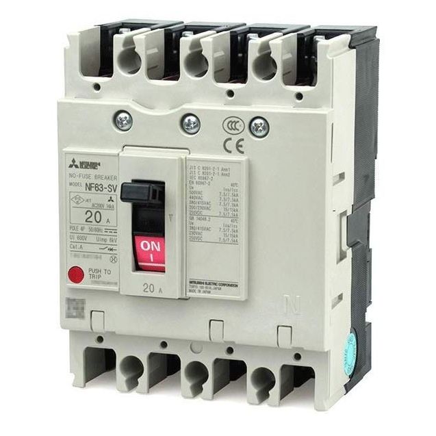 Mitsubishi Electric - Leistungsschalter für Trafo-, Generator- und Anlagenschutz Leistungsschalter NF63-SV 4P 30A 4-polig
