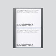 Siedle&Söhne - Zubehör/Ersatzteile für Türkommunikation Namensschild dgr-Glim 200029955-00 f. TM612-2/BTM650-02 − 1 Stück