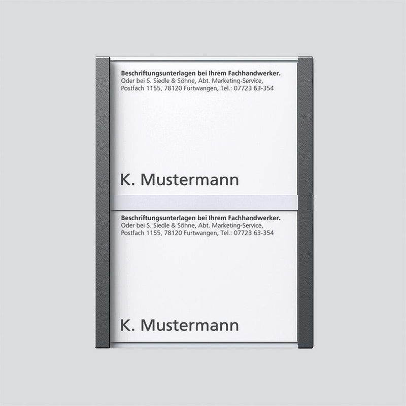 Siedle&Söhne - Zubehör/Ersatzteile für Türkommunikation Namensschild dgr-Glim 200029955-00 f. TM612-2/BTM650-02 − 1 Stück