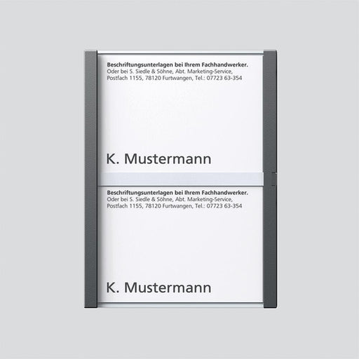 Siedle&Söhne - Zubehör/Ersatzteile für Türkommunikation Namensschild dgr-Glim 200029955-00 f. TM612-2/BTM650-02 − 1 Stück