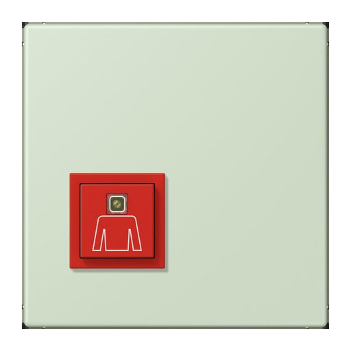 Jung - Behindertenelement für Installationsschalterprogramme Notrufsystem Ruftaster NRS LC 0834 RT 218 vert anglais pale