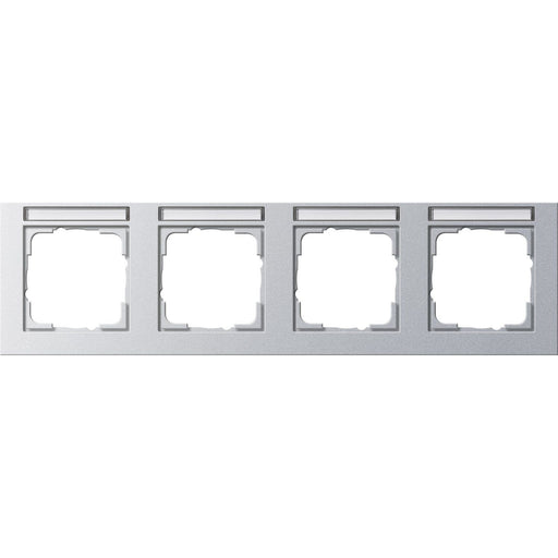 Gira - Abdeckrahmen 4f. alu 109425 waagerecht, bruchsi