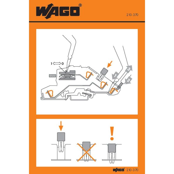 WAGO - Warn-/Hinweisschild Handhabungsaufkleber 210-370 − 100 Stück