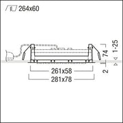 Zumtobel - Mechanisches Zubehör/Ersatzteile für Leuchten Installationsrahmen SUI DSG6 FRAME BK TL