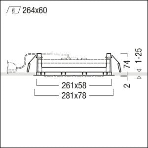 Zumtobel - Mechanisches Zubehör/Ersatzteile für Leuchten Installationsrahmen SUI DSG6 FRAME BK TL