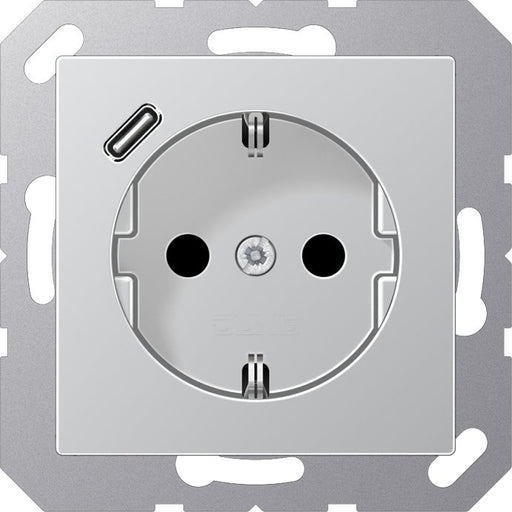 Jung - Steckdose SCHUKO Steckdose A 1520-18 C AL mit USB Typ C