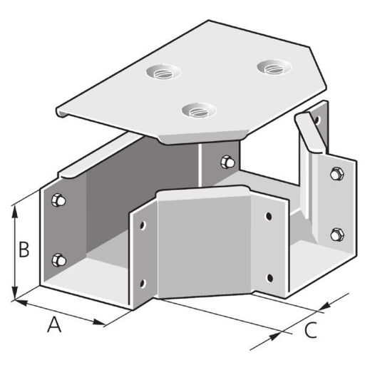 Pflitsch - T-Stück für Leitungsführungskanal T-Stück-Deckel TDF 100/100 VAG gebürstet − 1 Stück by Pflitsch
