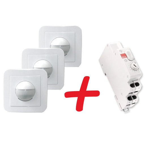 BEG Brück Electronic - Bewegungsmelder/Präsenzmelder komplett Melder-Set 40114 Set SCT1+ 3xInd180TR
