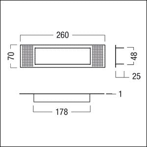 Zumtobel Group - Mechanisches Zubehör/Ersatzteile für Leuchten Einbaurahmen ARTSIGN #22166901 für Notleuchte 25