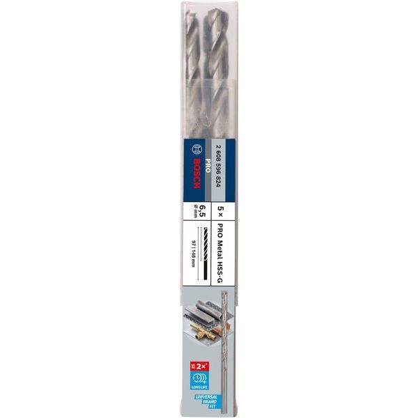 Bosch - Bohrer PRO Metal HSS-G 2608596824 Spiralbohrer 6,5 x