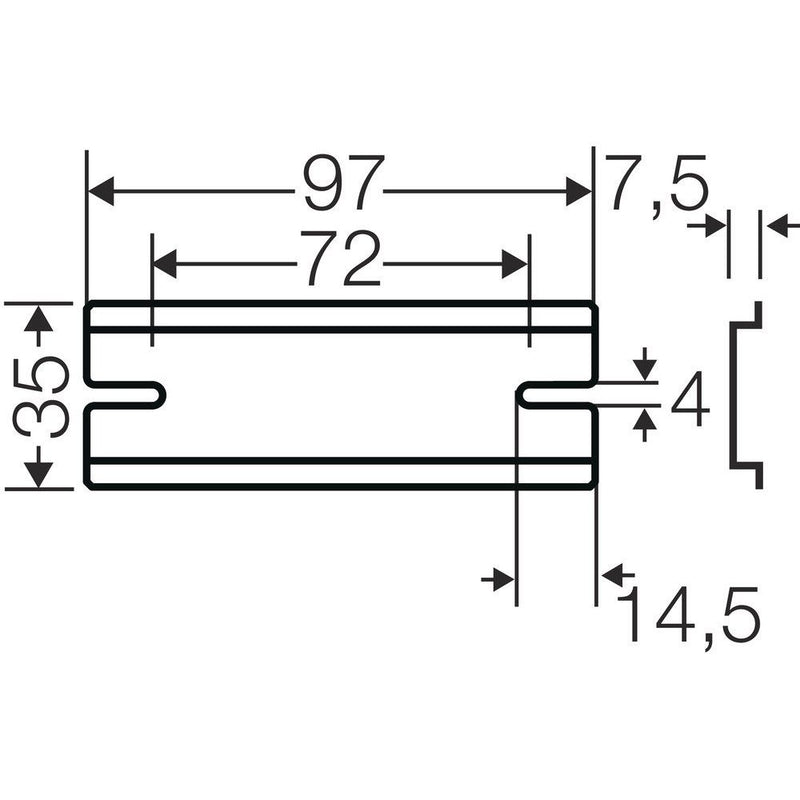 Hensel - Tragschiene DK TS 06 XXmm für KF06