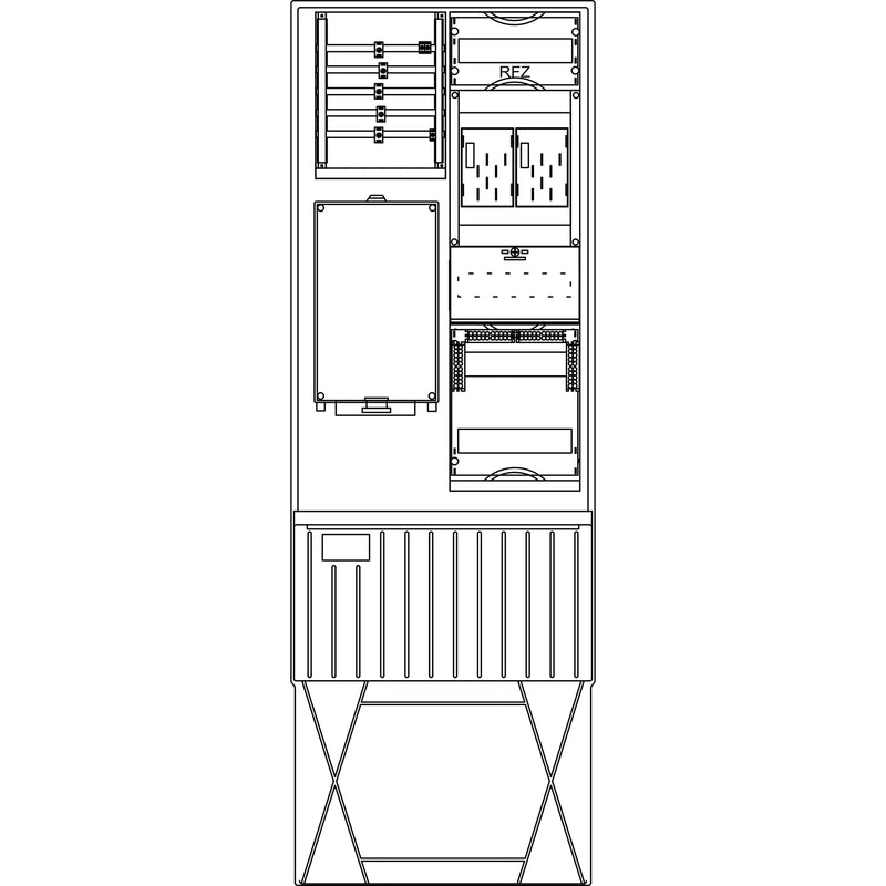 Elsta Mosdorfer - Zähler-Komplettschrank Zähleranschlusssäule ZS322B.W1.12A A320 W1 2Z BKEI 12TE