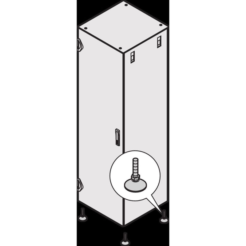 Schroff - Komponente für die Aufstellung/Anreihtechnik (Schaltschrank) Nivellierfuß-Set 23130079 (VE4)