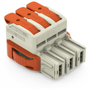 WAGO GmbH & Co. KG - Ein- und mehrpolige Klemmenleiste 1-Leiter-Federleiste,Hebel 832-1103/037-9037 PushinCAGECLAMP,lgr − 15 Stück
