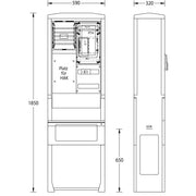 uesa - Zähler-Komplettschrank Zähleranschlußsäule ZAS-S-1-eHz Westnetz 2100x590x320mm