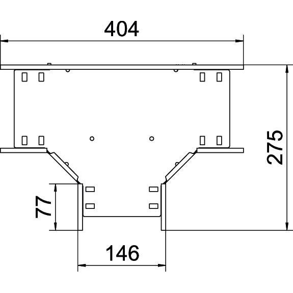 OBO Bettermann - T-Stück für Kabelrinne T-Stück für Kabelrinne RT 115 FT 110x150