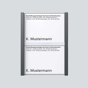 Siedle&Söhne - Zubehör/Ersatzteile für Türkommunikation Namensschild dgr-Glim 200029955-00 f. TM612-2/BTM650-02 − 1 Stück