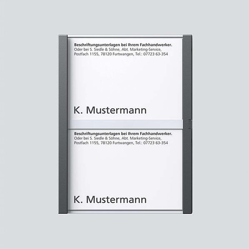 Siedle&Söhne - Zubehör/Ersatzteile für Türkommunikation Namensschild dgr-Glim 200029955-00 f. TM612-2/BTM650-02 − 1 Stück