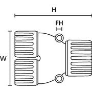 HellermannTyton - Verbinder für Wellschläuche Kunststoffverschraubung 166-25903(3) schwarz Y-Verteiler − 3 Stück