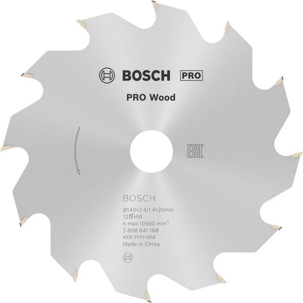 Bosch - Kreissägeblatt PRO Wood Kreissägeblatt, 2608641168 140 x 2,4 x 20 mm