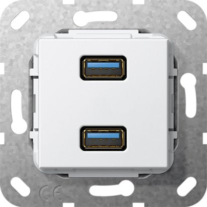 Gira - Einsatz/Abdeckung für Kommunikationstechnik USB 3.0 A 2fach rws 568403 Gender Changer