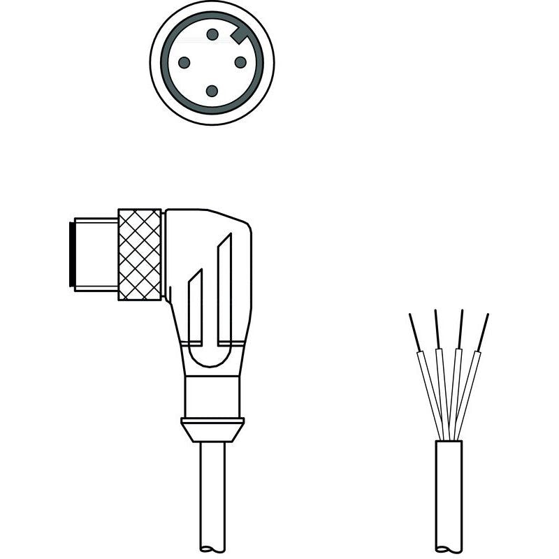 Leuze - Konfektioniertes Sensor-Aktor-Kabel Anschlussleitung KS U-M12-4W-V1-020
