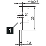 Di-soric - Induktiver Näherungsschalter Induktiver Näherungssensor INSM-M04-B0.8NS-2C 0.8mm, bündig