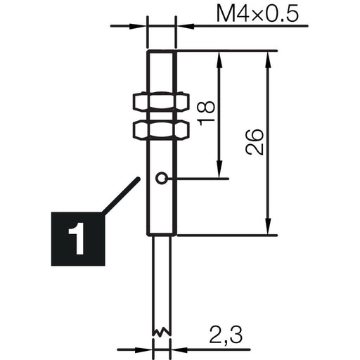 Di-soric - Induktiver Näherungsschalter Induktiver Näherungssensor INSM-M04-B0.8NS-2C 0.8mm, bündig
