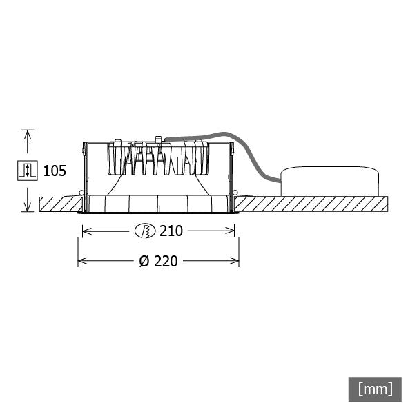 LTS Licht&Leuchten - Downlight/Strahler/Flutlicht LED-Einbaudownlight FLIR 400.2030.01DAsw 3000K 830