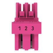 WAGO - Kompaktverteiler für steckbare Gebäudeinstallation h-Verteiler,3-polig,Kod. B 770-1766 pink − 50 Stück