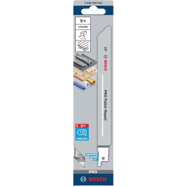 Bosch - Säbelsägeblatt PRO Pallet Repair S725VFR 2608658033 Säbelsägeblatt 1,25
