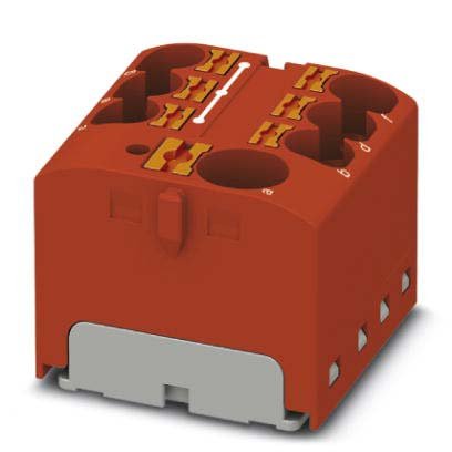 Phoenix Contact - Durchgangs-Reihenklemme Verteilerblock PTFIX 10/6X4 RD − 8 Stück