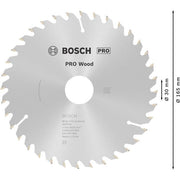 Bosch - Kreissägeblatt PRO Wood Kreissägeblatt, 2608640603 165 x 2,6 x 30 mm