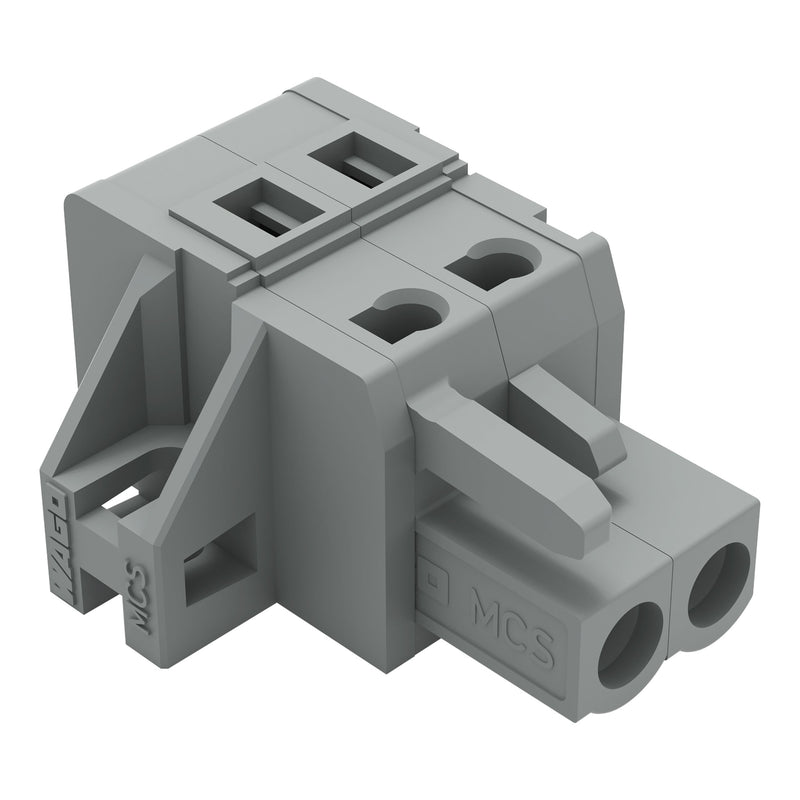 WAGO - Kabelsteckverbinder für Leiterplattensteckverbinder 1-Leiter-Federleiste 231-102/031-000 CAGECLAMP,2,5 mm²,gr − 100 Stück