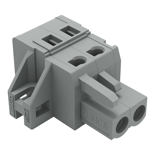 WAGO - Kabelsteckverbinder für Leiterplattensteckverbinder 1-Leiter-Federleiste 231-102/031-000 CAGECLAMP,2,5 mm²,gr − 100 Stück