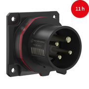 Walther Werke - CEE-Gerätestecker (IEC 60309) CEE NEO Anbaugerätestecker FW610411CC gerade 16A 4P 11h − 10 Stück