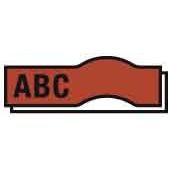 Newell Brands - Schriftband D1 Schriftband 12mm/7m 45017 schwarz auf rot