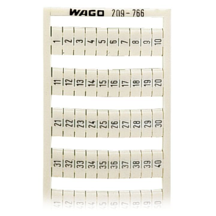 WAGO - Klemmenmarkierung WSB-Bezeichnungssystem 209-766 S: 1-50 (2x) − 5 Stück