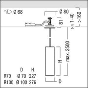 Zumtobel Group - Downlight/Strahler/Flutlicht LED - Pendelleuchte P - INF RWH #60510482 940