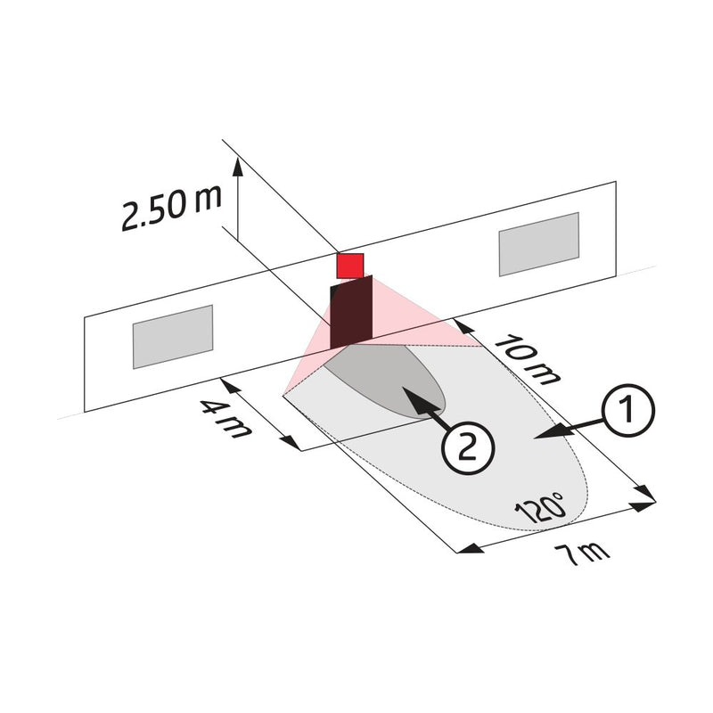 BEG Brück Electronic - Bussystem-Bewegungsmelder Multisensor LCMini120BMSDALI-2ws DALI-2, sw