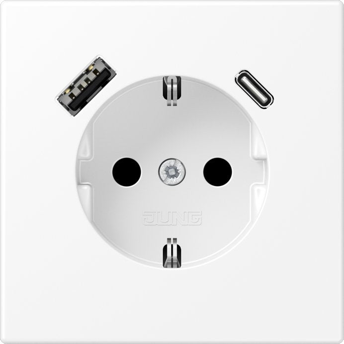 Jung - Steckdose SCHUKO Steckdose LS 1520-15 CA WWM mit USB Typ AC