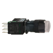 Schneider Electric - Drucktaster, Komplettgerät Leuchtdrucktaster weiß XB6AW1B1B