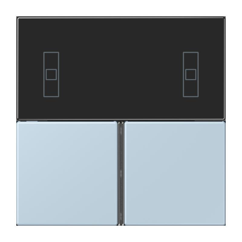 Jung - Abdeckung/Bedienelement für Installationsschalterprogramme Tastensatz 3fach LC 4093 TSA 208 outremerclair
