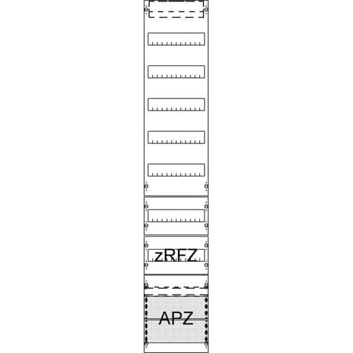 Striebel&John - Verteilerfeld für Installationsverteiler Verteilerfeld FV19A2R1 mit APZ, zRfZ1 9RE
