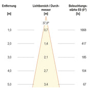 EVN Lichttechnik - Downlight/Strahler/Flutlicht LED-Deckeneinbauleuchte P65080102 3000K IP65 ws