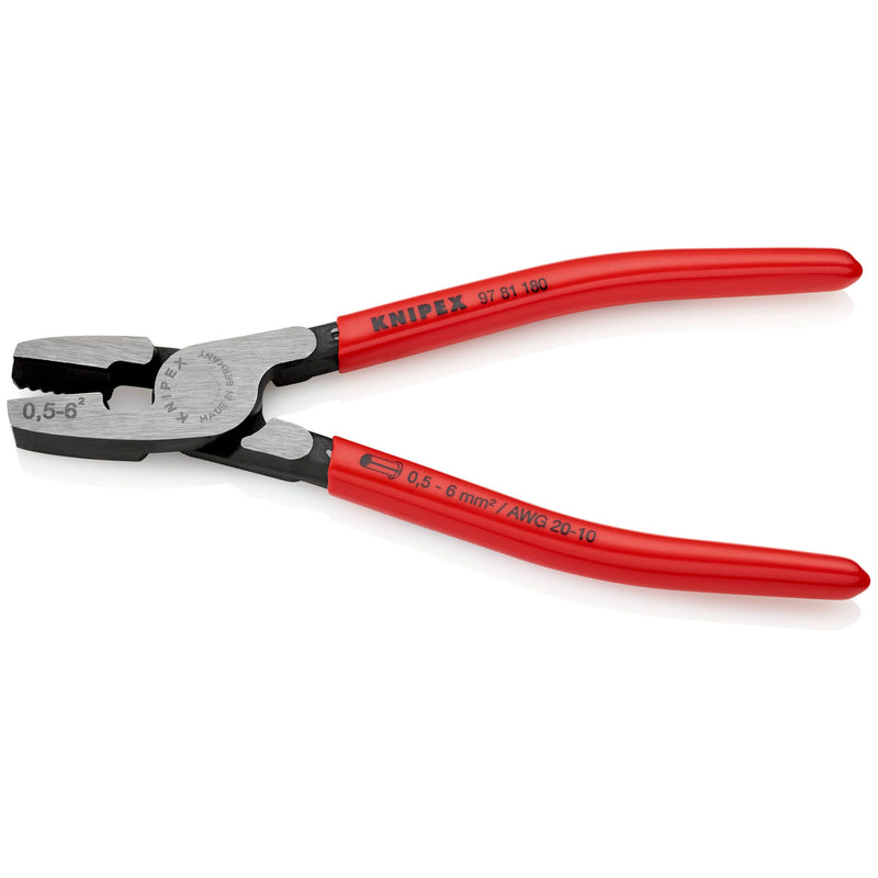Knipex - Presswerkzeug Kabelschuhe/Verbinder, Aderendhülsen, Schirmanschluss Crimpzange 97 81 180 180mm