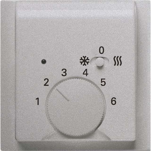 Busch-Jaeger - Abdeckung/Bedienelement für Installationsschalterprogramme Temperaturreglerabdeckung 1795 HKEA-783 alusilber