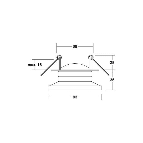 Brumberg Leuchten - Downlight/Strahler/Flutlicht LED-Einbaustrahler 12356183 3000K, 350mA