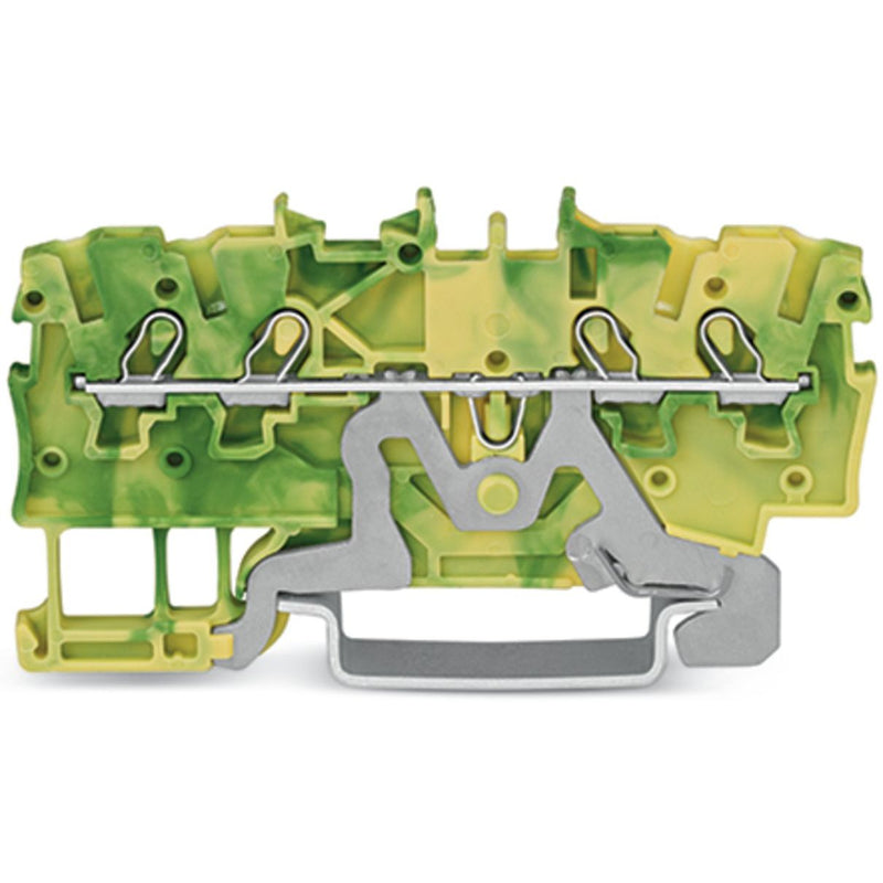 WAGO - Schutzleiter-Reihenklemme 4L-PE-Klemme 2000-1407 1qmm gn-ge TopJob − 100 Stück
